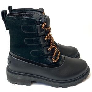 Sorel Lennox black lace up winter boots size 6 NWOB